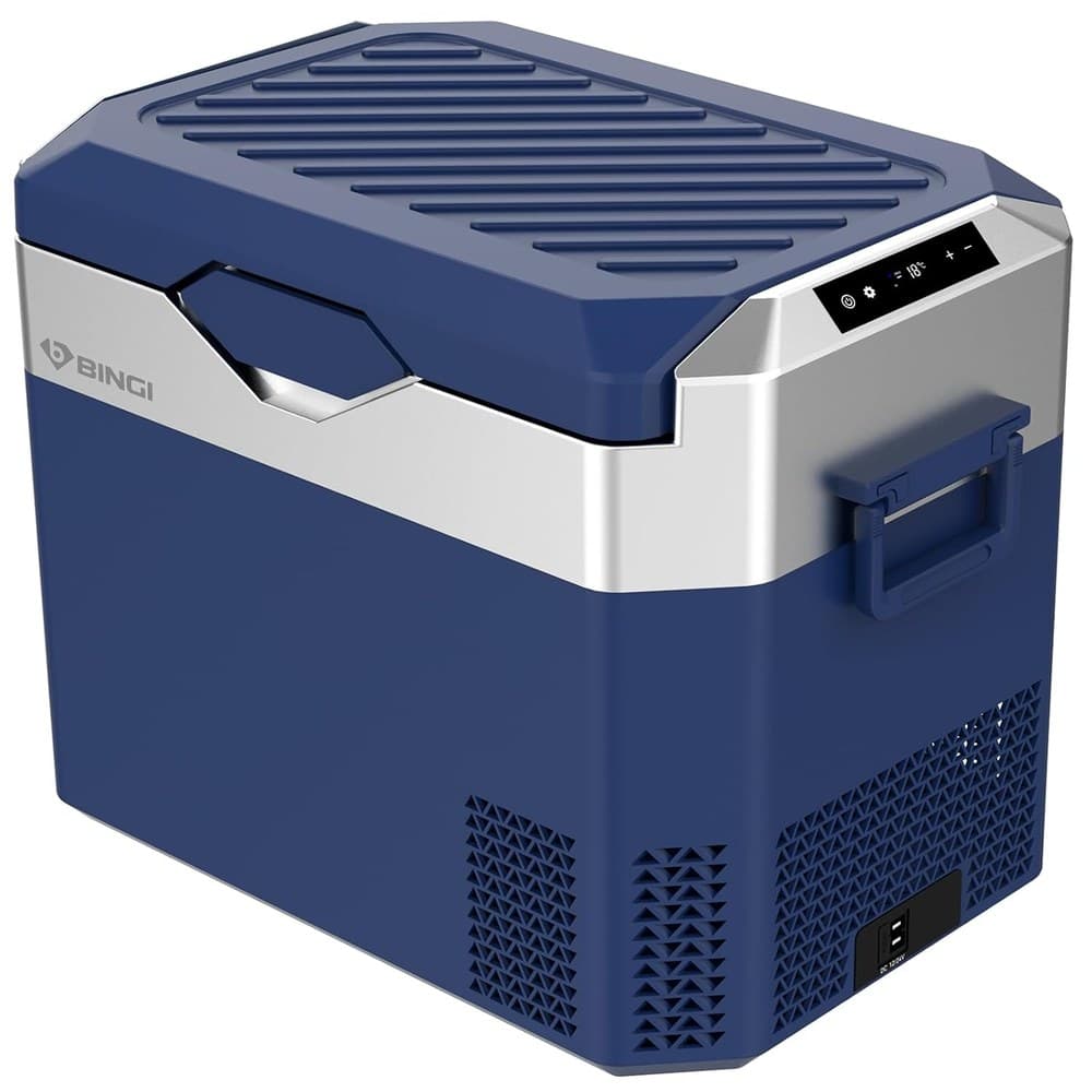 BINGI Kompressor Kühlbox 30 Liter Tragbarer Auto-Kühlschrank 12/24V DC und 230V AC Mini Gefrierschrank für Auto, LKW, Camping, Wohnmobil und Zuhause (15℃ bis -18℃)