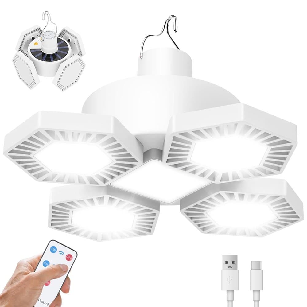 169 LED Campinglampe Solar Aufladbar, Camping Lampe Laterne mit Fernbedienung Power Bank Batterie, USB Campingleuchte Zelt Laterne Licht, 8000 Lumen 360° Beleuchtung 5 Modi Hängend Faltbar Wasserdicht