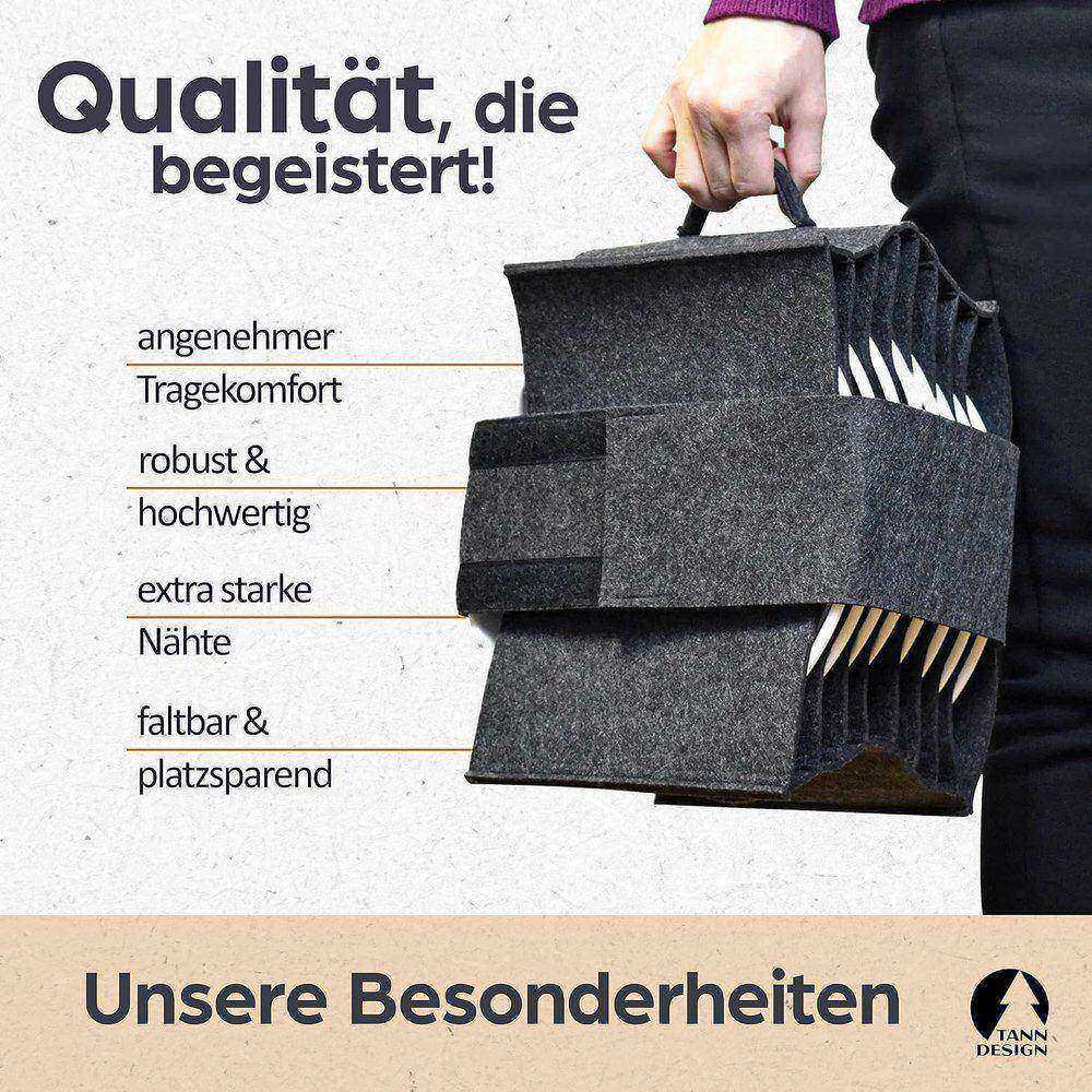 Tellerhalter aus recycelten Plastikflaschen für 8 Teller (grau) - Geschirr-Aufbewahrung Organizer für Schublade, Wohnmobil (Camping), Regal & Schrank - Geschirrhalter Ordnungssystem
