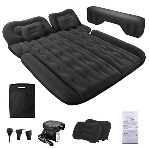 FORMIZON SUV Aufblasbare Matratze, 180 * 140cm Auto Luftmatratze, Aufblasbare Matratze Kofferraum mit Luftpumpe und 2 Kissen, Tragbare Doppelseitige Dickere Auto Bett für Reisen Camping Outdoor