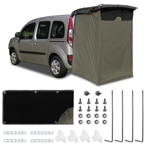 Heckzelt Ersatz für VW T4/T5/T6/T6.1, Heckklappenvorzelt Autozelt Tragbares, Wasserdichtes Auto-Heckklappenzelt für T5 T6 Bus Vor Zelt SUV Van Camping