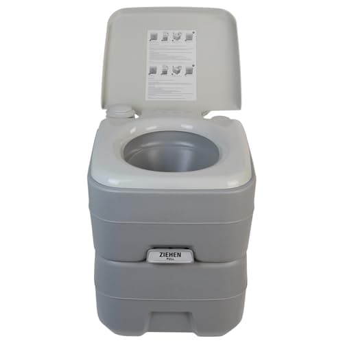 Montafox Camping Toilette 20 L Angenehme Sitzhöhe Tragbare Reise Toilette bis 130 kg Wohnwagen Camper Wohnmobil WC