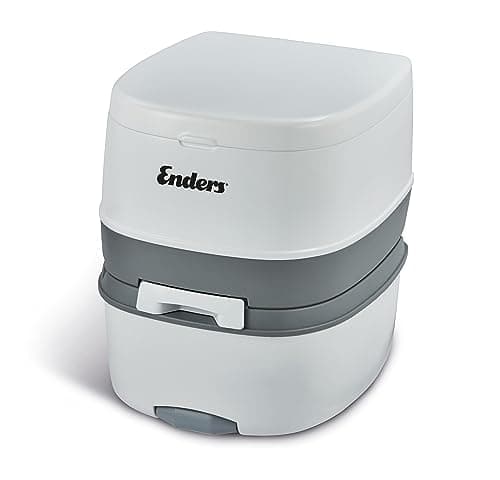Enders Campingtoilette SUPREME Mobil WC Chemietoilette, integrierter Halter für WC-Papier, Spül- und Abwassertank, mit Belüftungstaste, komfortable Sitzhöhe von 44cm #4999
