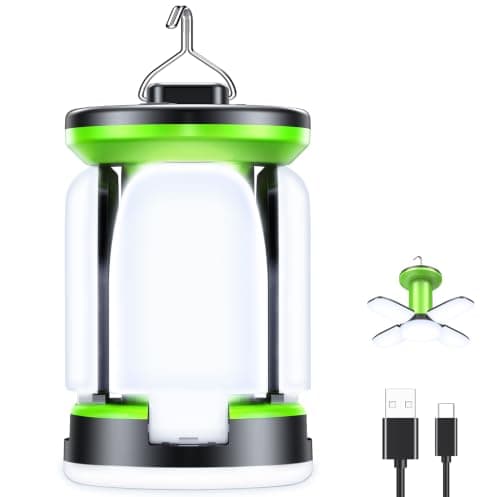 Blukar LED Campinglampe, 2000L Camping Laterne - 7 Leuchtmodi 60 LEDs Superhell USB Wiederaufladbare 10+ Std. Akkulaufzeit Zeltlampe Notfallleuchte für Camp, Wandern, Stromausfall, Notfall usw.