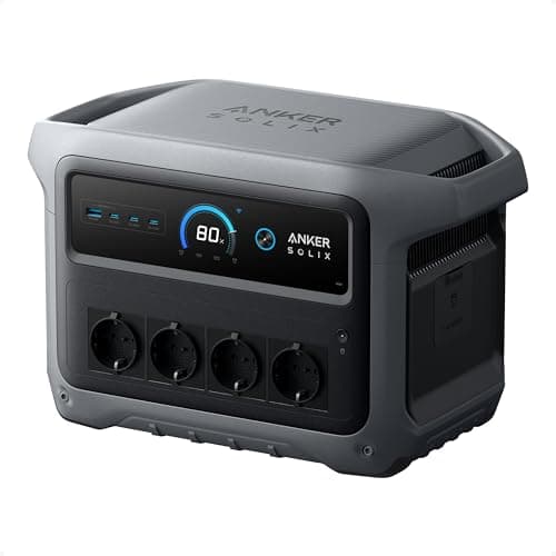Anker SOLIX C1000 Gen 2 Tragbare Powerstation, 2.000W Solargenerator, vollständige Aufladung in 49 Minuten, 1.024Wh LiFePO₄-Akku für Notstromversorgung, Stromausfälle und Camping
