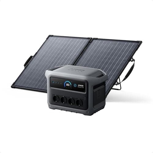 Anker SOLIX C1000 Gen 2 Tragbare Powerstation mit 100W Solarpanel, 2.000W Solargenerator, vollständige Aufladung in 49 Minuten, 1.024Wh LiFePO₄-Akku für Notstromversorgung, Stromausfälle und Camping