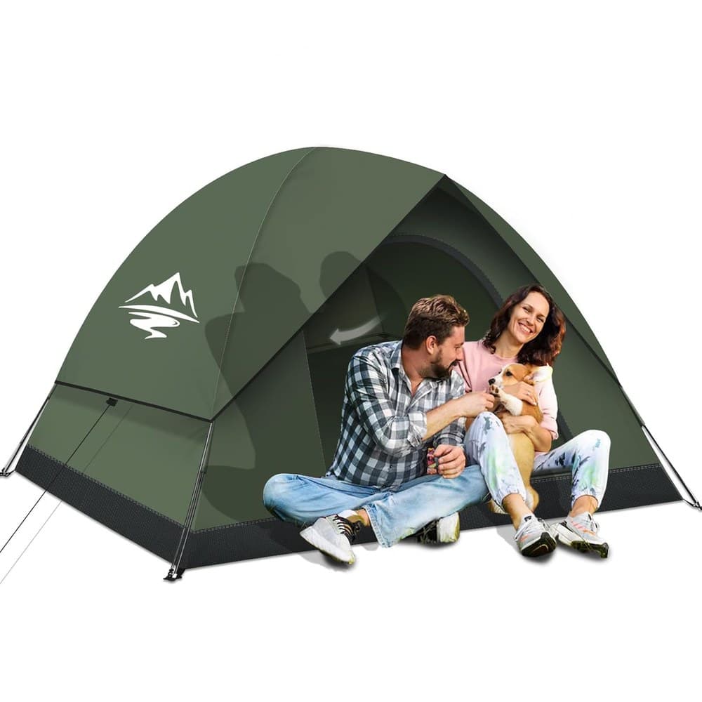 Zelt 2-3 Personen Camping Zelte - Ultraleichte Campingzelt Kuppelzelt Winddicht 3-4 Saison mit Abnehmbarer äußerer Zeltplane, Kleine Packungsgröße, Geeignet für Camping Wandern Backpacking Familien