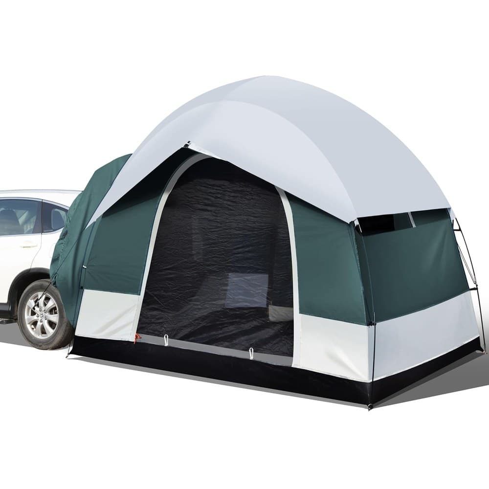 Universal Heckzelt SUV Zelt zum Campen, 6 Personen Autocampingzelt, SUV Heckklappenzelt für Außenbereich, Einfach aufzubauendes Zelt mit Regendach, 250 x 250 x 210 cm, für Auto, CUV, Minivan
