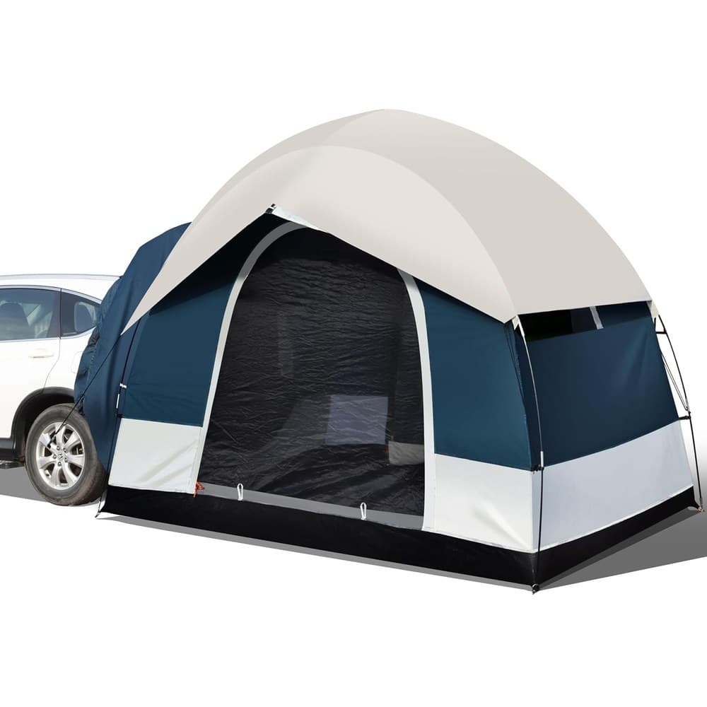 Universal Heckzelt SUV Zelt zum Campen, 6 Personen Autocampingzelt, SUV Heckklappenzelt für Außenbereich, Einfach aufzubauendes Zelt mit Regendach, 250 x 250 x 210 cm, für Auto, CUV, Minivan