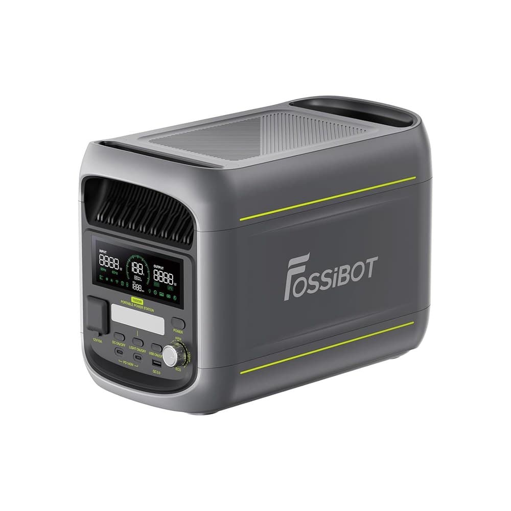 FOSSIBOT F1800 Tragbare Powerstation 1800W, 1024Wh LiFePO4 Solargenerator, 100W Typ-C, 45 Min. Schnellladung von 0-80%, für Reise, Camping, Hausgebrauch