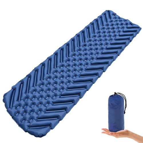 Sundom Isomatte Camping Outdoor Ultraleicht Camping Isomatte Aufblasbare, wasserdichte Faltbar Luftmatratze, Kleines Packmass Campingmatte Schlafmatten für Camping Wandern Sport Reisen Backpacking