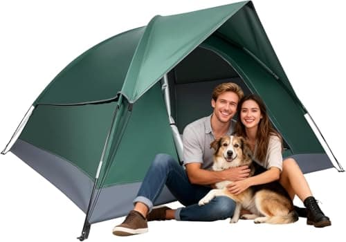 ARATERVIO Kuppelzelt 2-3 Personen Camping Zelt Wasserdicht Winddicht Ultraleicht Trekkingzelt Schnellaufbau Outdoor Zelt mit Fiberglasstangen & Belüftung für Camping Wandern Festival
